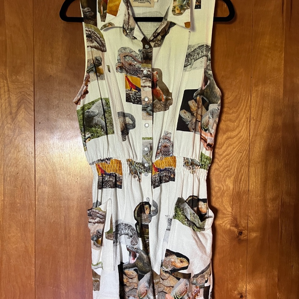 Fashion Brand Company Reptile Print Romper